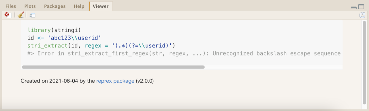 a reprex as shown in the RStudio viewer