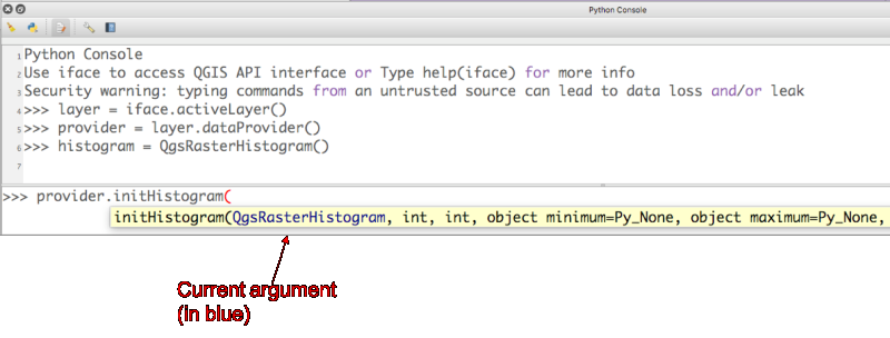 Demonstration of active argument in function